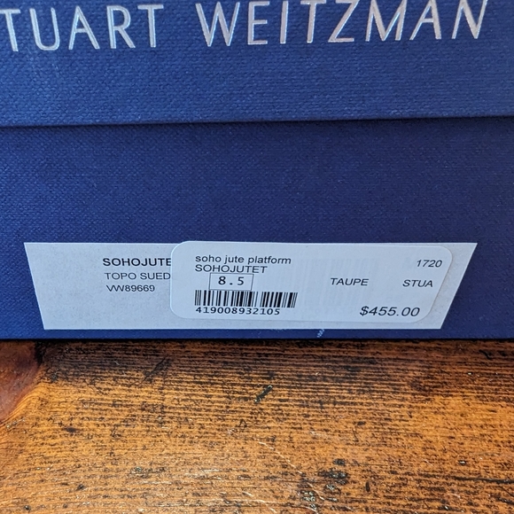 Stuart Weitzman Gray Suede Wedges, Size 8.5 - Picture 8 of 10